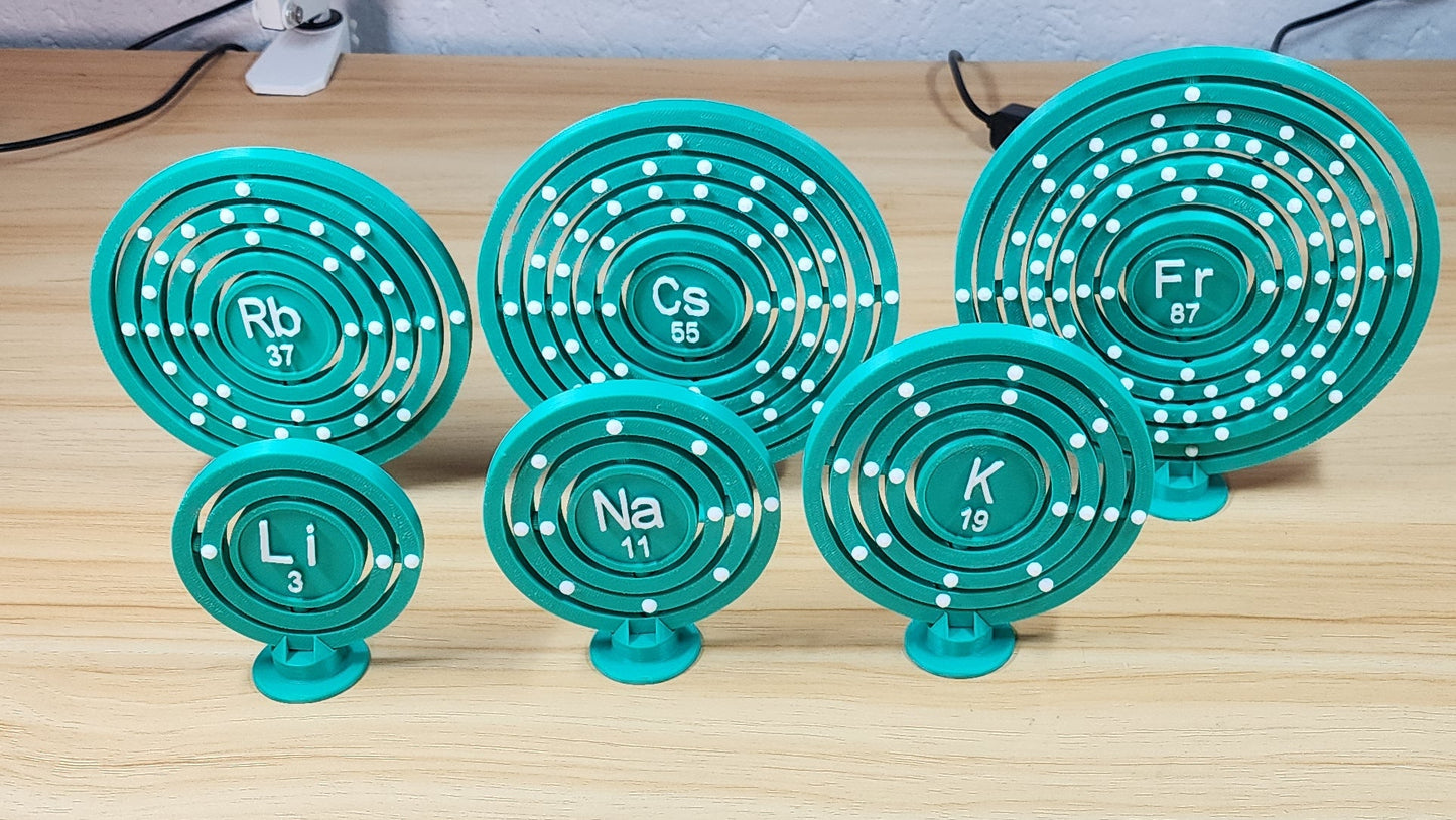 🧪 Set completo de modelos atómicos por Colores – Los 118 elementos de la tabla periódica
