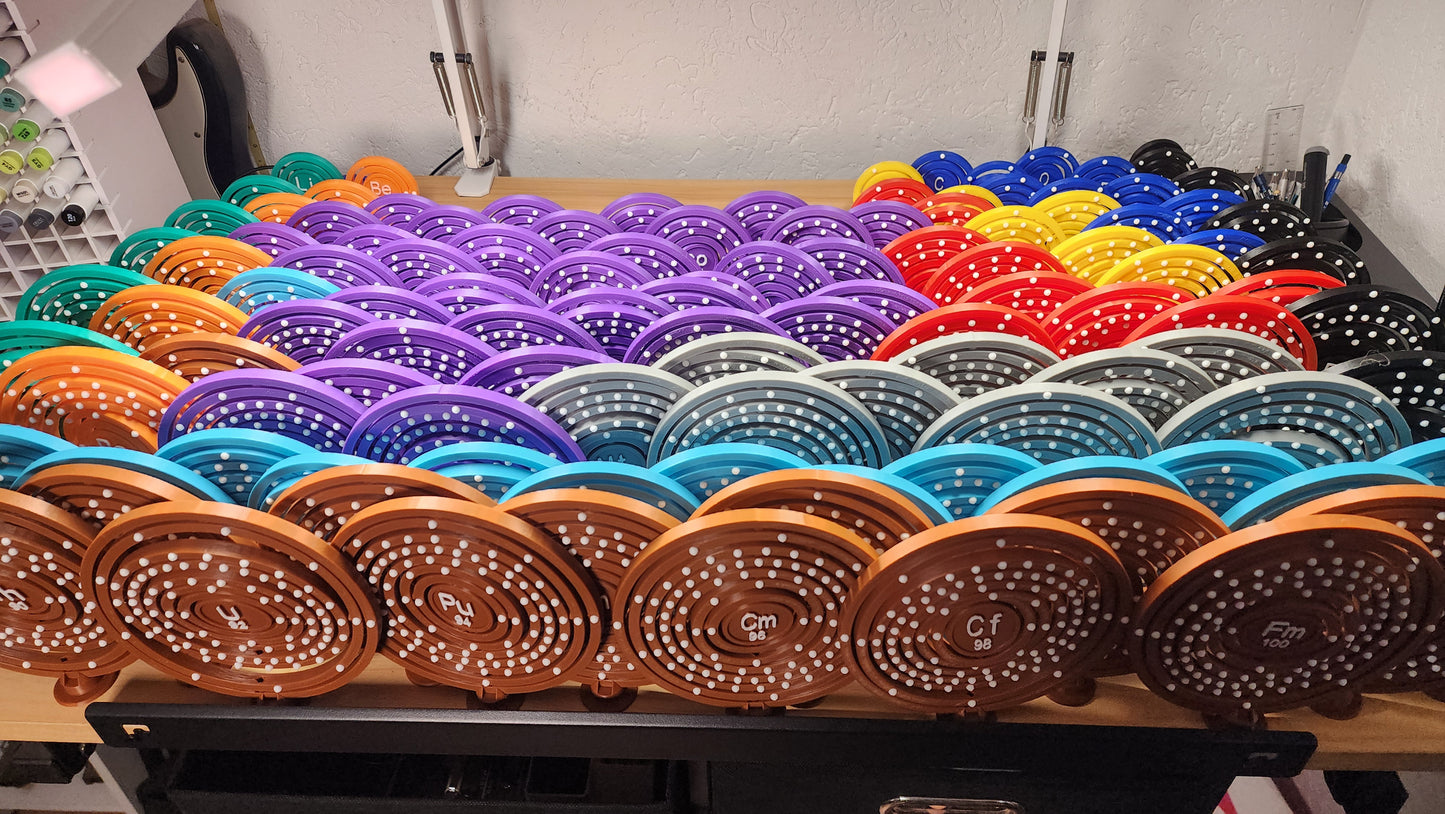 🧪 Set completo de modelos atómicos por Colores – Los 118 elementos de la tabla periódica