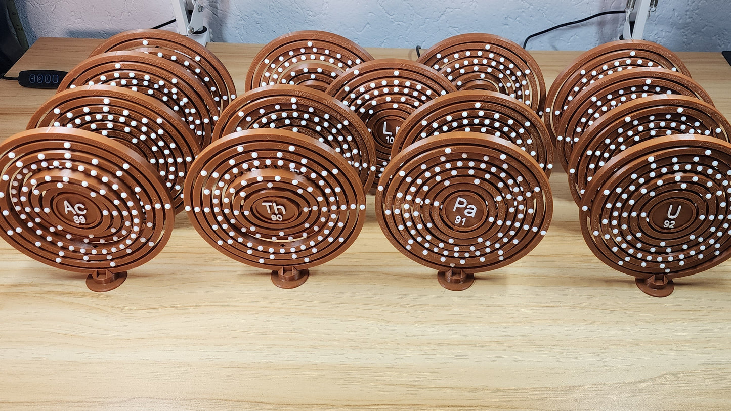 🧪 Set completo de modelos atómicos por Colores – Los 118 elementos de la tabla periódica