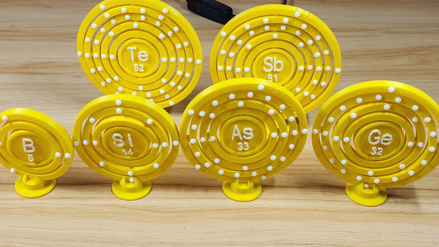 🧪 Set completo de modelos atómicos por Colores – Los 118 elementos de la tabla periódica