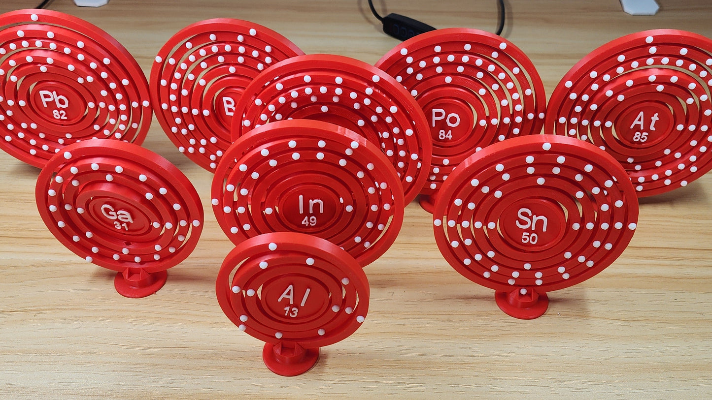 🧪 Set completo de modelos atómicos por Colores – Los 118 elementos de la tabla periódica